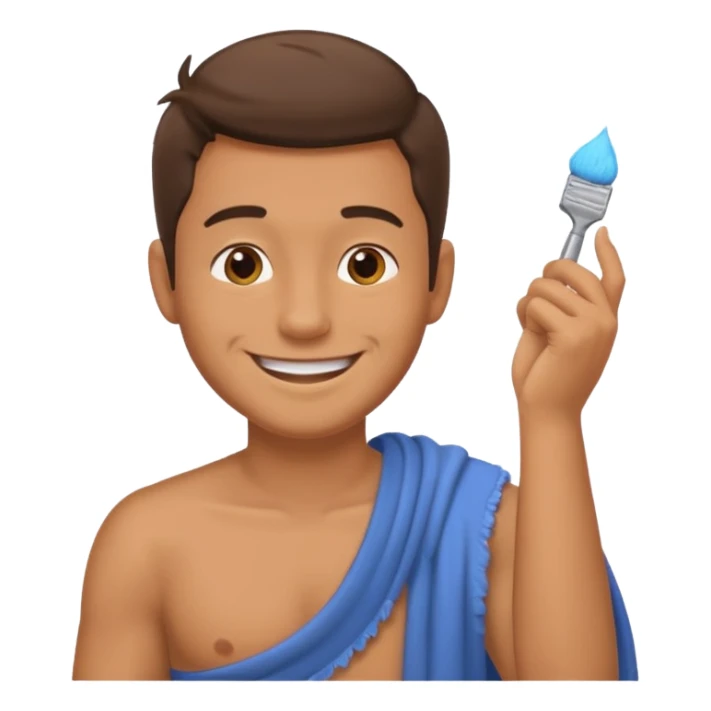 Emoji of a guy dusting off his shoulder with his hand sticker