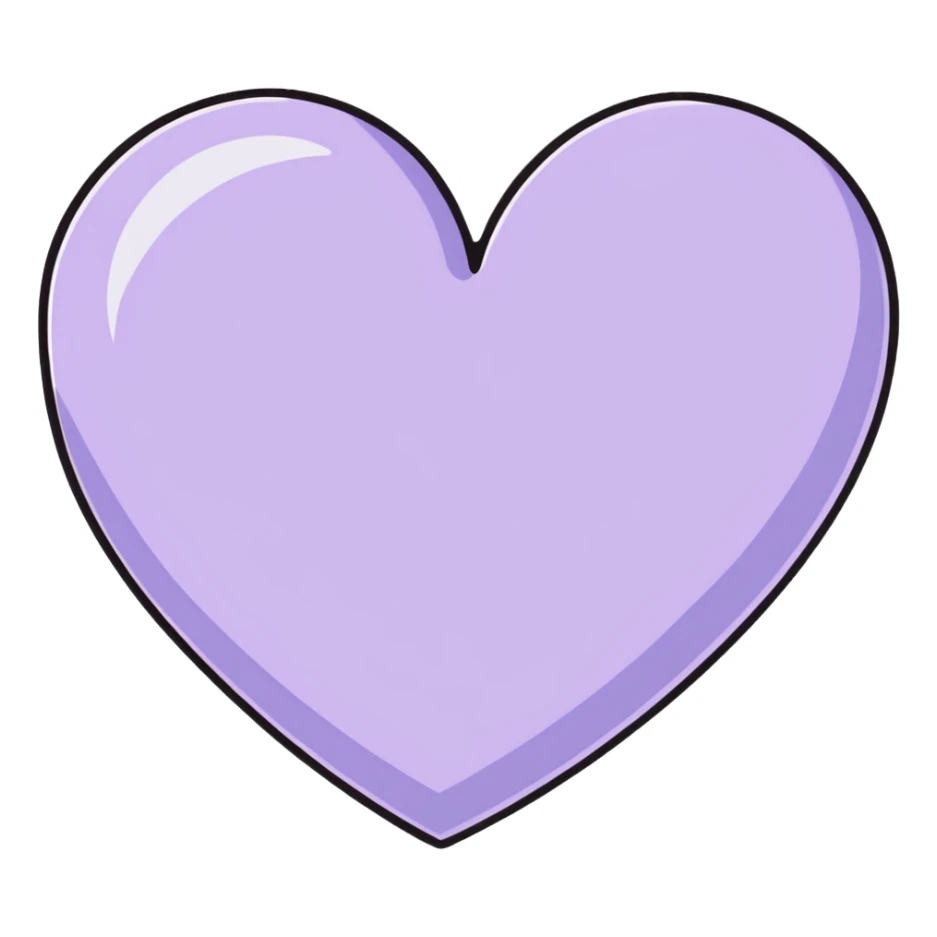lilac pastel heart sticker