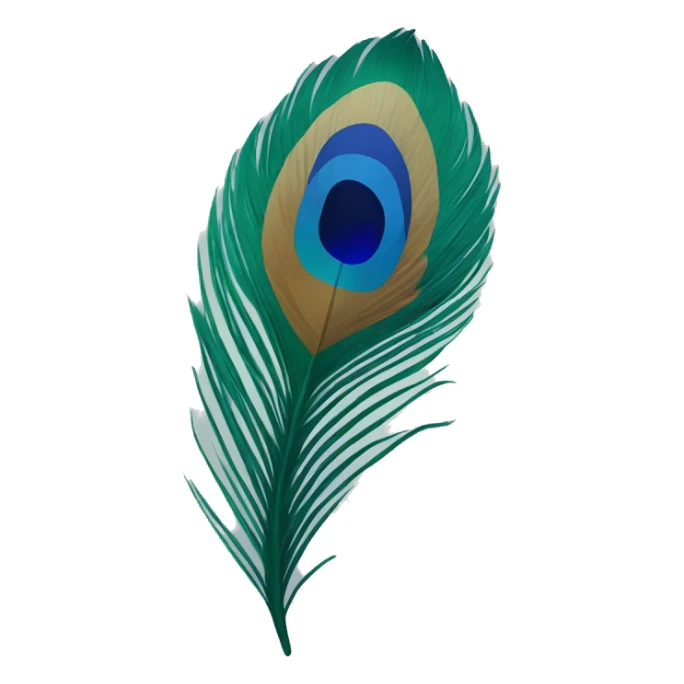 Peacock feather sticker