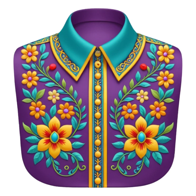decorative colorful shirt collar sticker