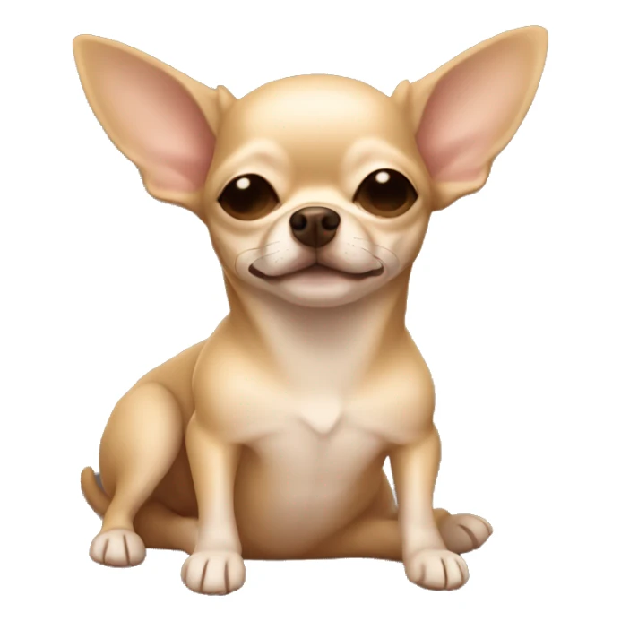 Sleeping all dark beige Chihuahua   sticker
