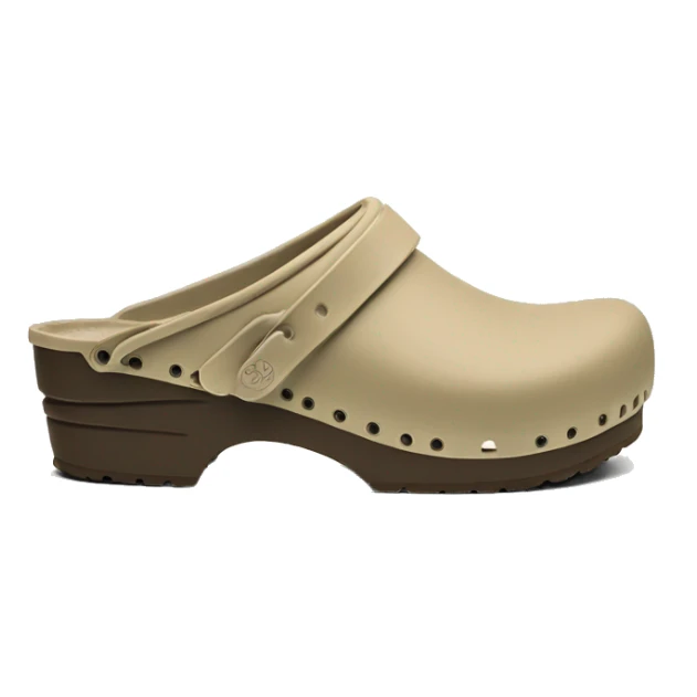 Broken stock Boston clog khaki beige color sticker