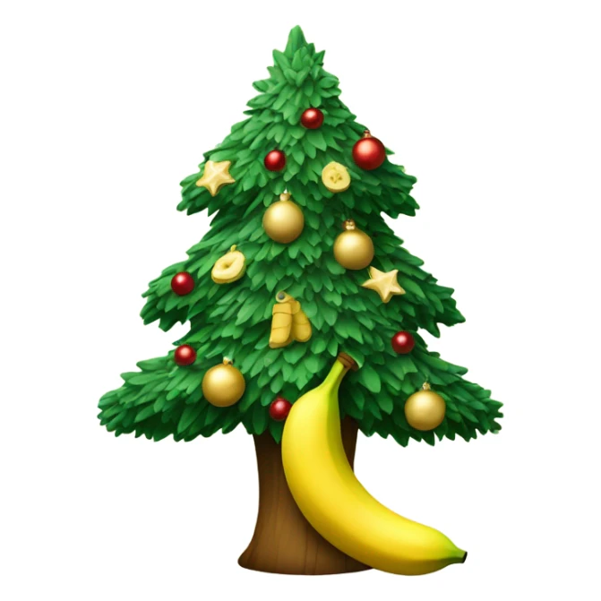  Christmas tree with a banana on top  sticker