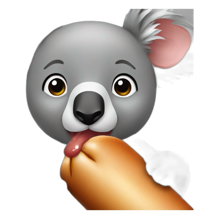 koala and kangaroo licking sausage together sticker