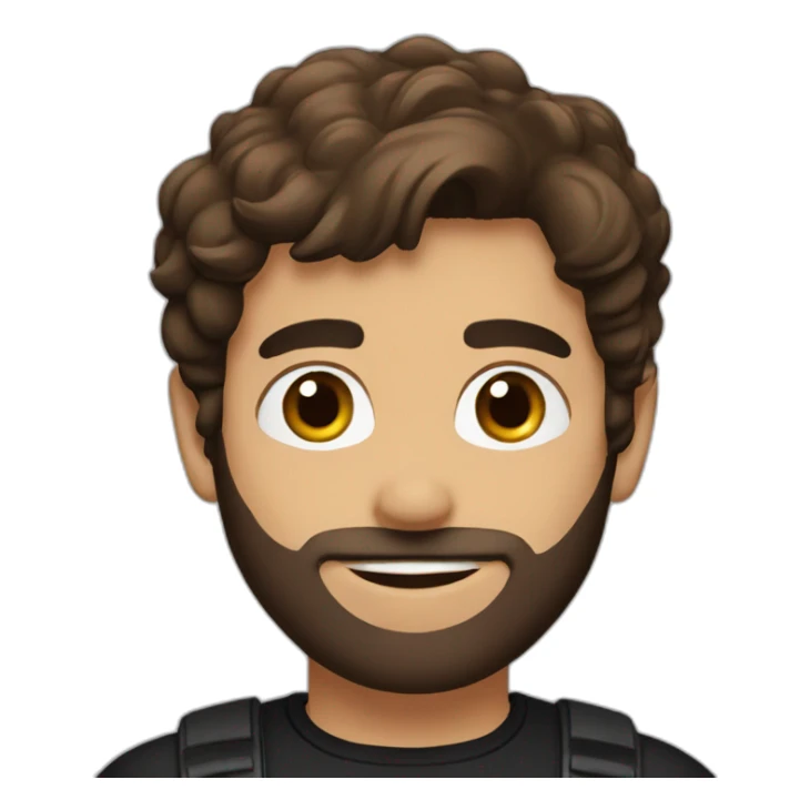 Guy with black shirt, brown hair,looking like Iranian guy sticker