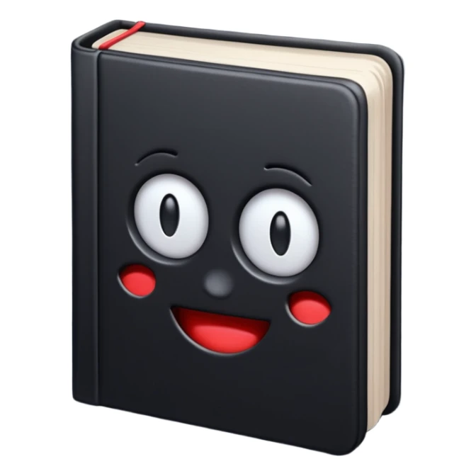 A cute 3D emoji of 1984 book sticker