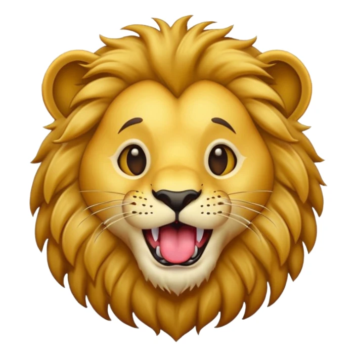 lion emoji with tongue stuck out sticker