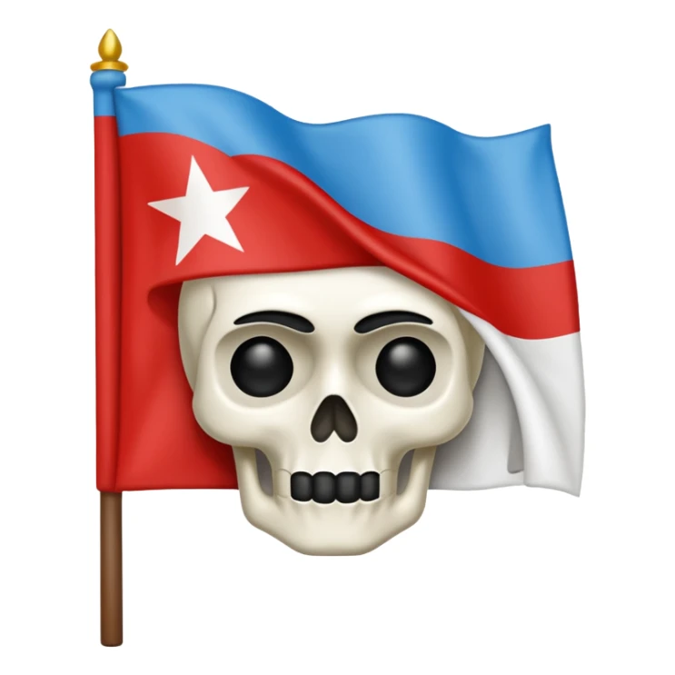 Je veux créer un emoji à partir du crâne du drapeau de makhno sticker