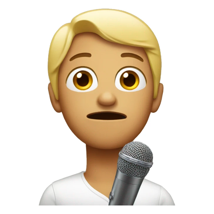 singing with eyes closed sticker