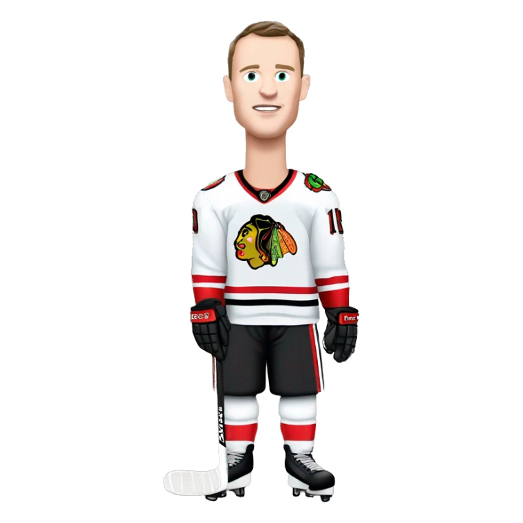 Jonathan Toews in front of the Eiffel Tower  sticker