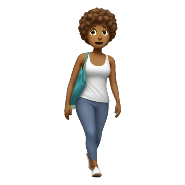 Defeated yoga teacher walking out of yoga studio sticker