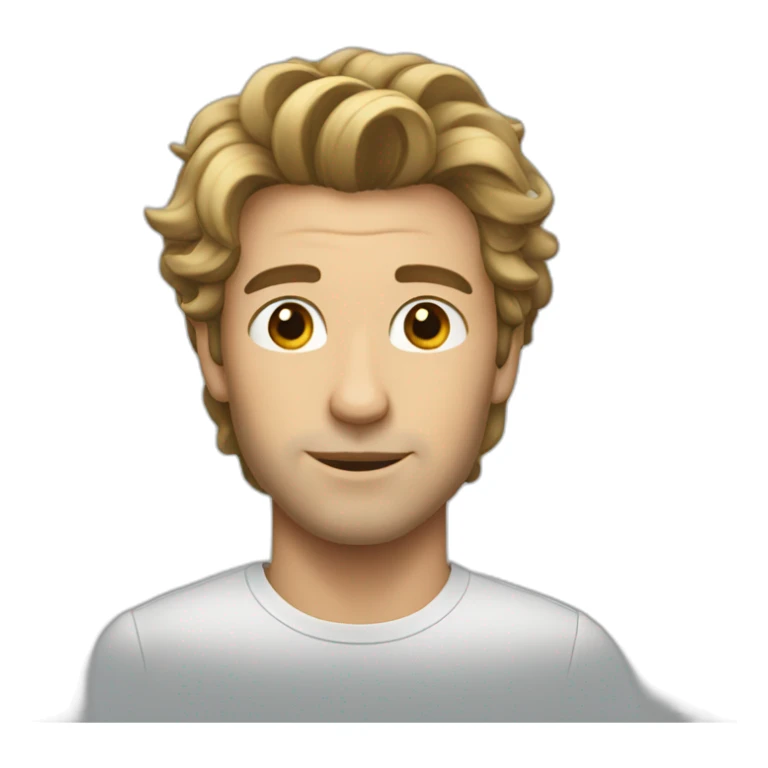 handsome man with tall hair sticker