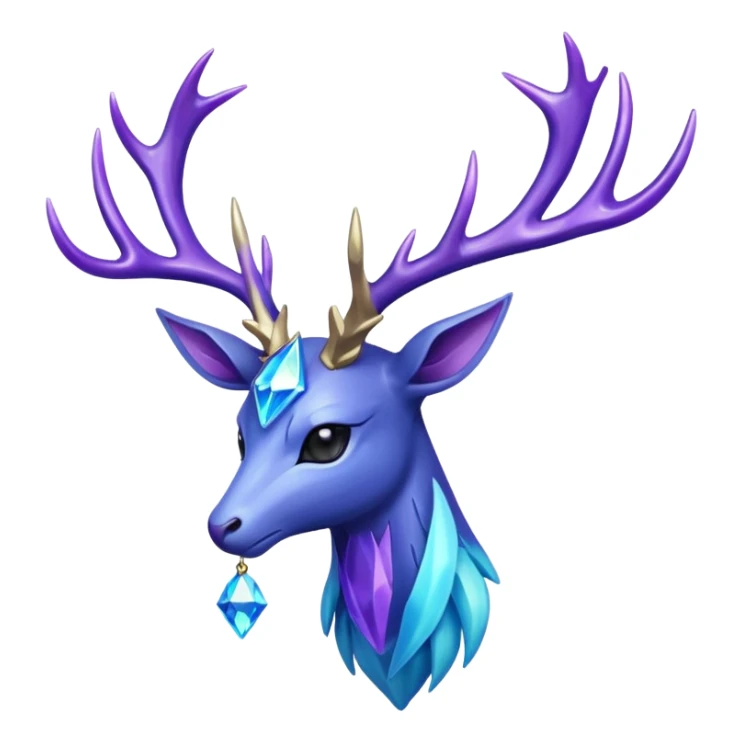 Pokemon legendary cian and purple crystal xerneas sticker