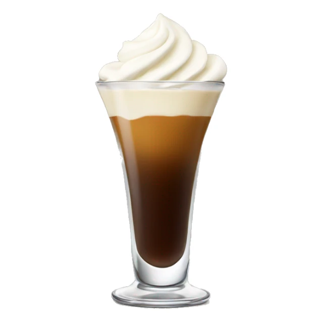 liquor shot with coffe and wipped cream sticker