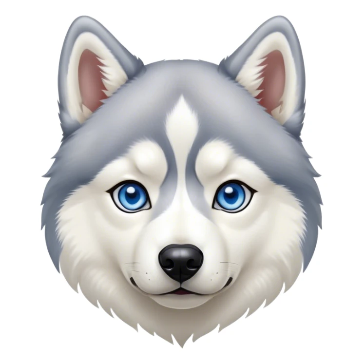 Siberian Husky with one blue eye sticker