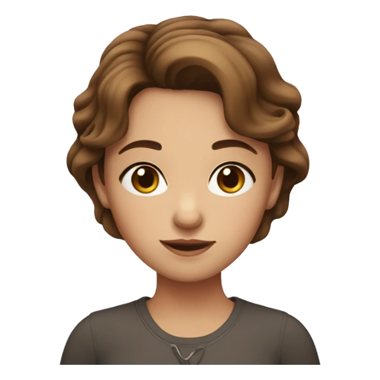 Girl with hazel eyes and short brown hair sticker