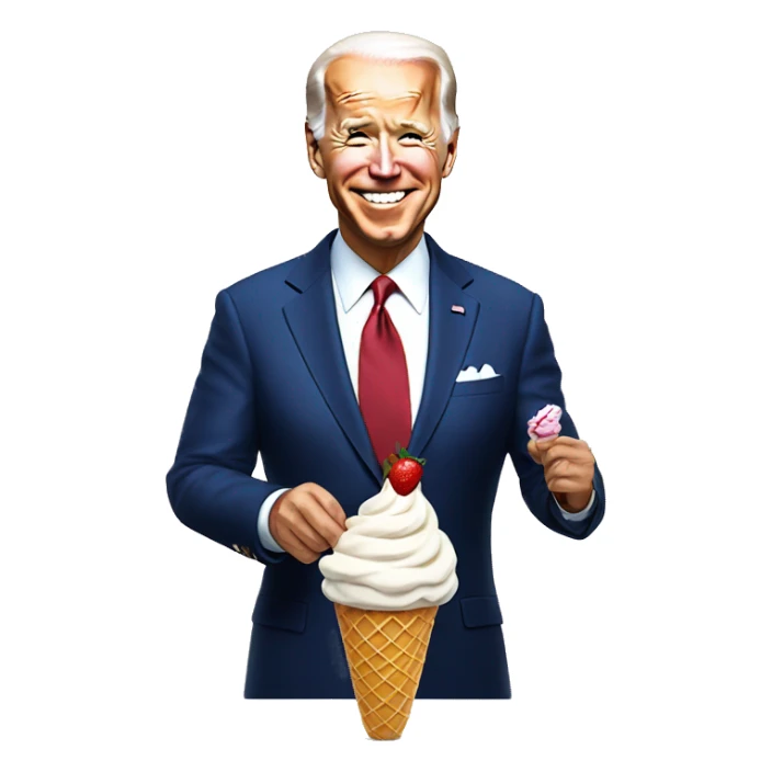 Joe Biden eat ice cream during the war sticker