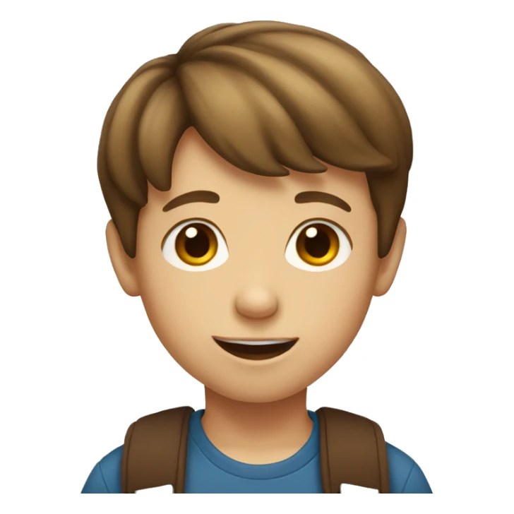 little boy with brown hair sticker