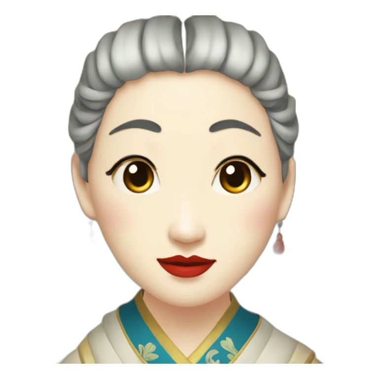 The face of the emperor's concubine in medieval China sticker