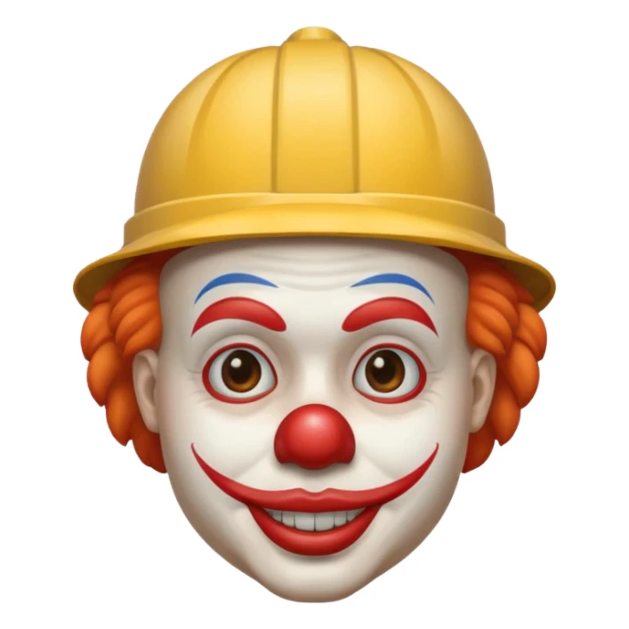 clown with helmet sticker