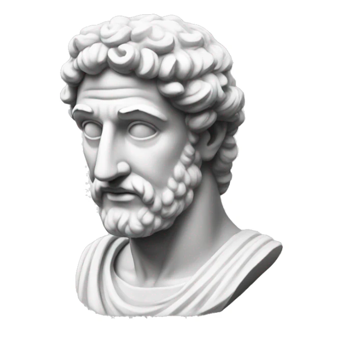 Black and white Greek Statue emoji sticker