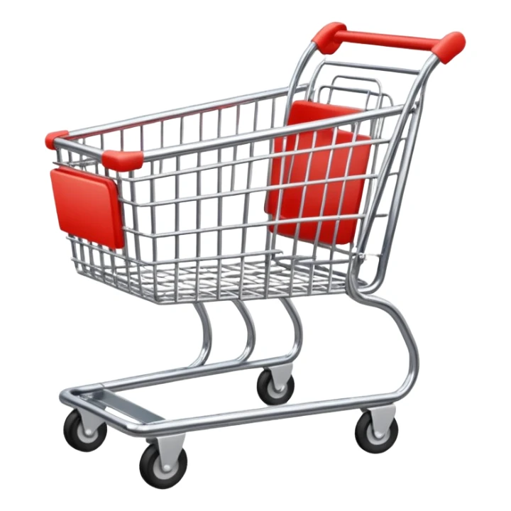 a modern shopping cart in a hardware store sticker