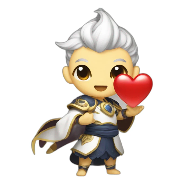 ganyu genshin impact holding a heart sticker