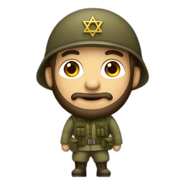 jewish solider magen david sticker