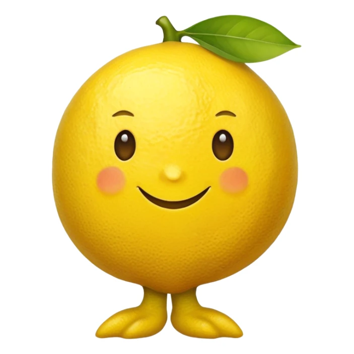 World map in the shape of a lemon sticker