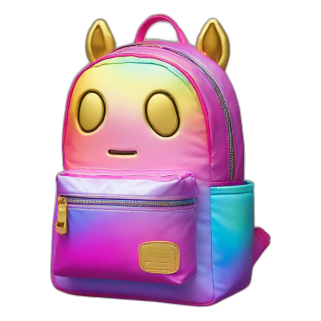 sprayground-golden-backpack-with-rainbow-unicorn sticker