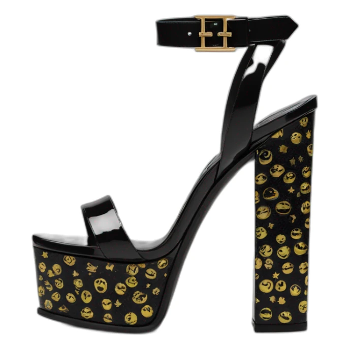 Ysl heel sandal TRIBUTE PLATFORM SANDAL black PATENT LEATHER sticker