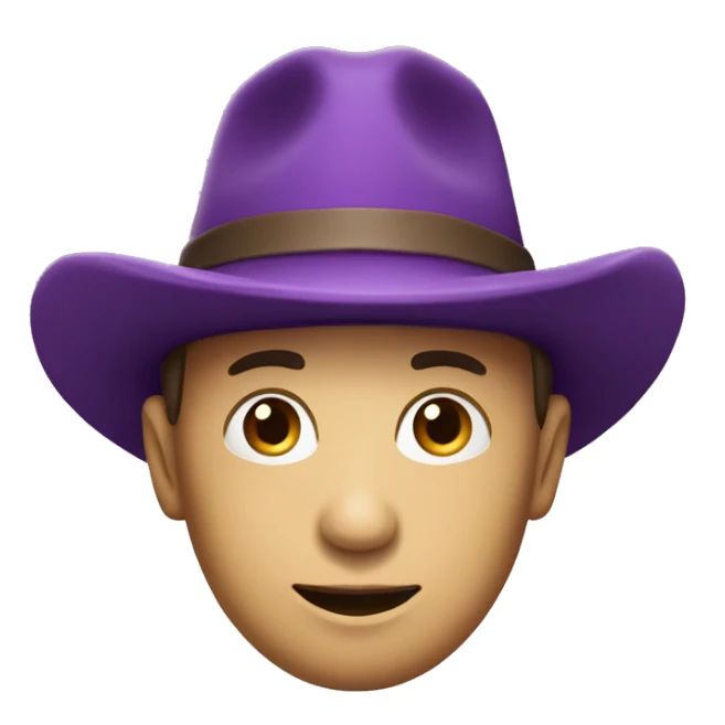 Paresseux avec un chapeau violet sticker