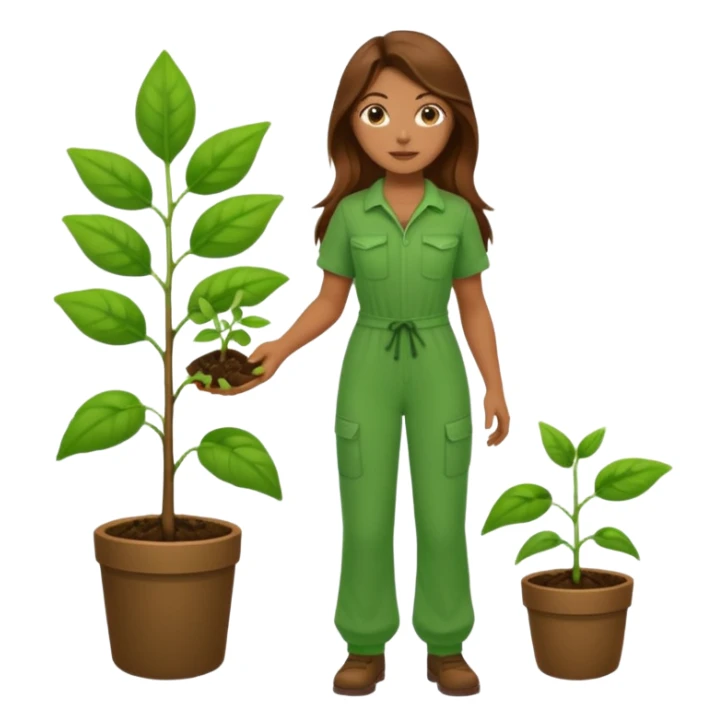 female hero for sustainability full body sticker