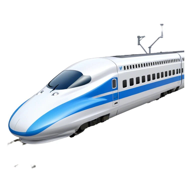 High-Speed Train (Shinkansen) - JR East (Model Year: 2021) (Iconic colour: White with blue) sticker