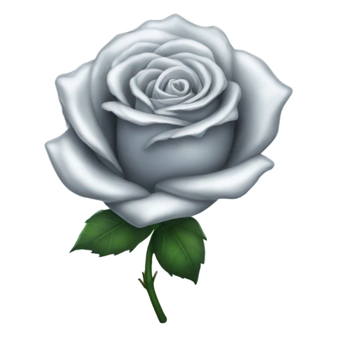 silver rose sticker