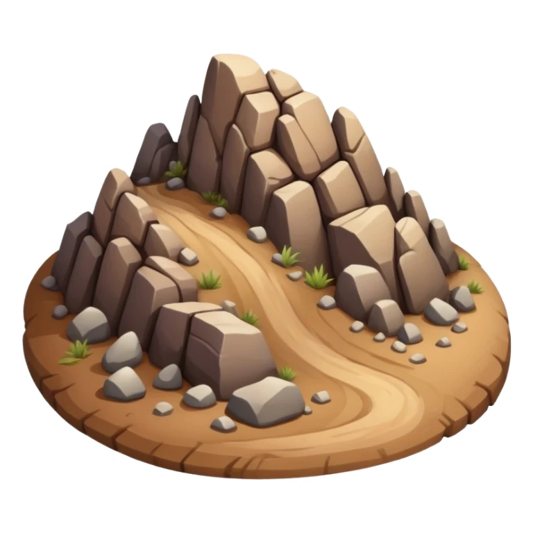 Hill of dirt and rocks sticker