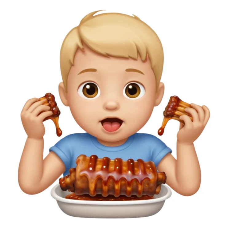 Baby and ribs combined sticker