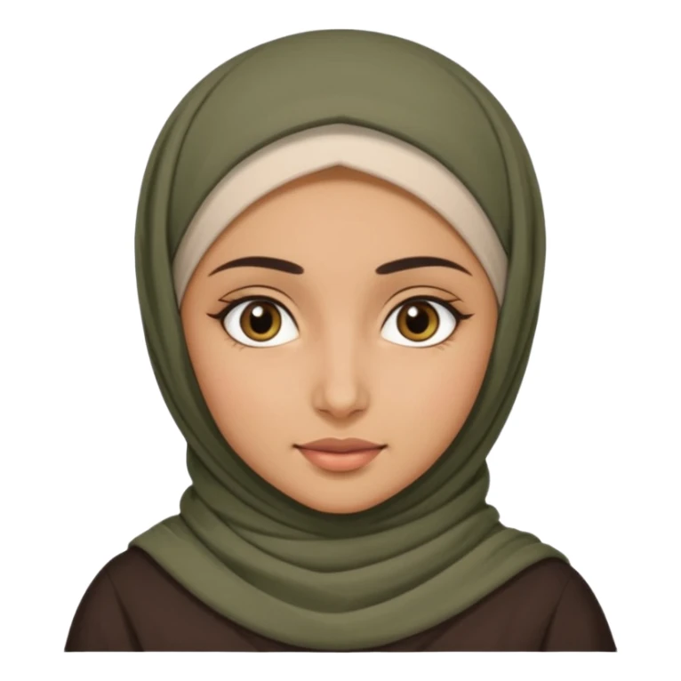 Middle eastern girl with dark brown hair sticker