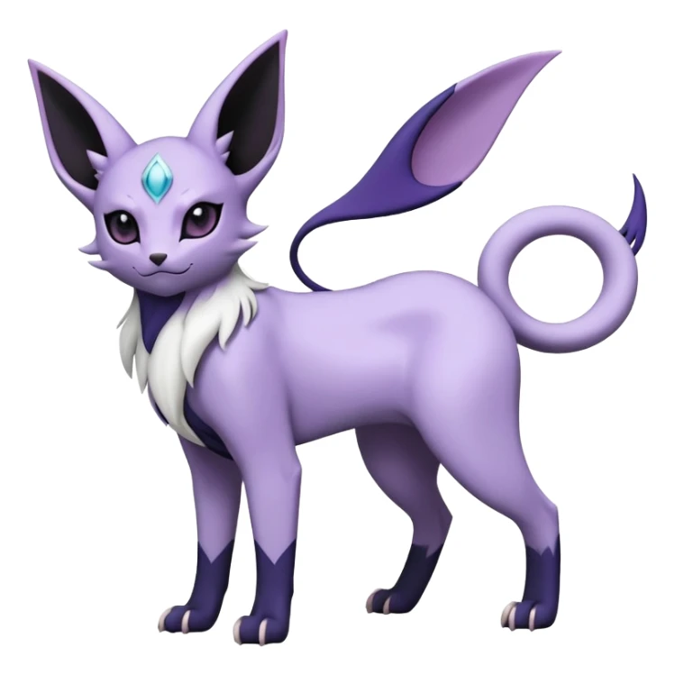 Espeon-Absol-Pokémon-Fakémon-hybrid-creature (full body) sticker