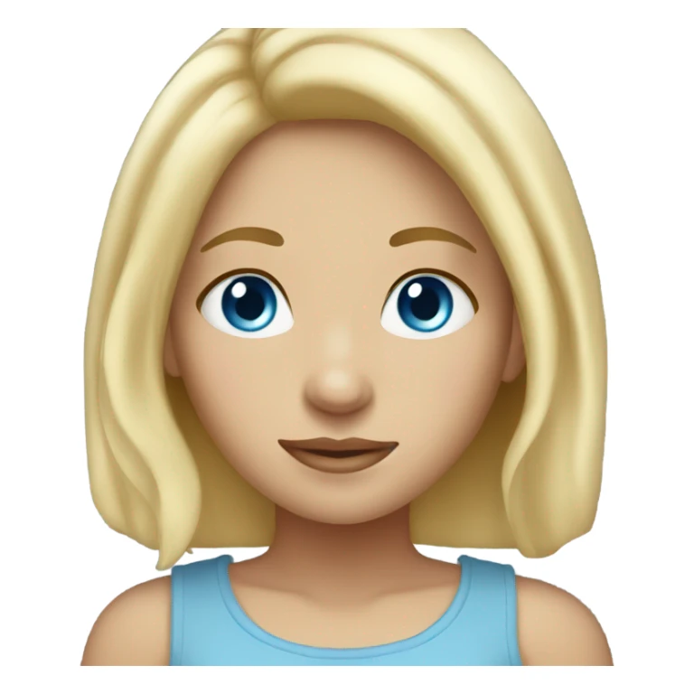 Blonde girl blue eyes cozy sticker