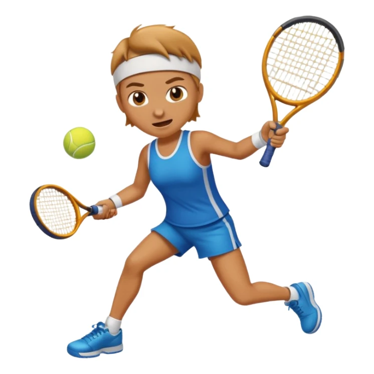 Persona bajo el sol jugando tenis sticker