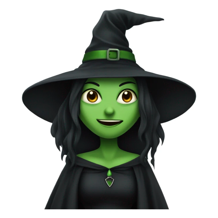The wicked witch of the west smiling.  sticker