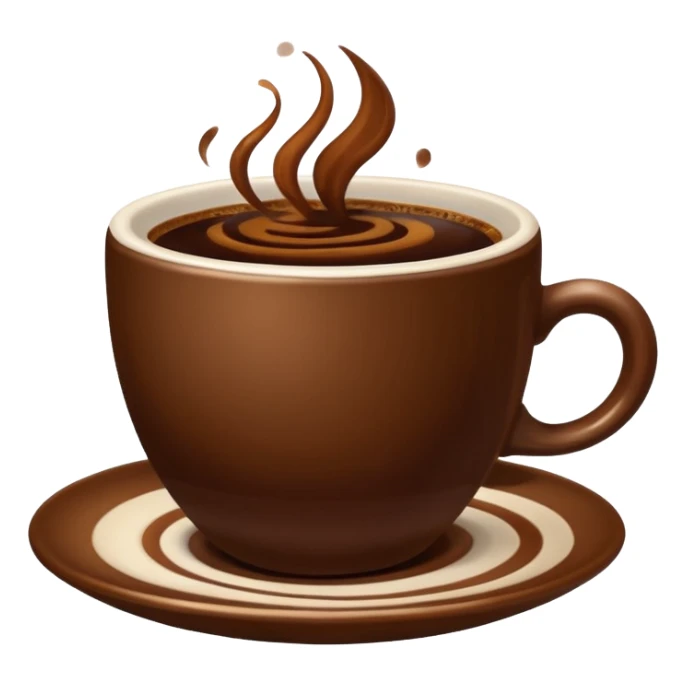 plain Coffee without Saucer, Brown Cup, no saucer. sticker