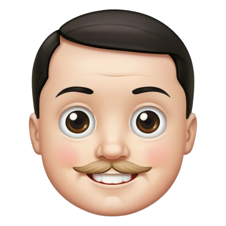 Hitler, cute, babyu face sticker