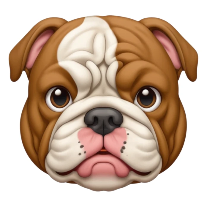 bulldog ingles atigrado oscuro con blanco sticker