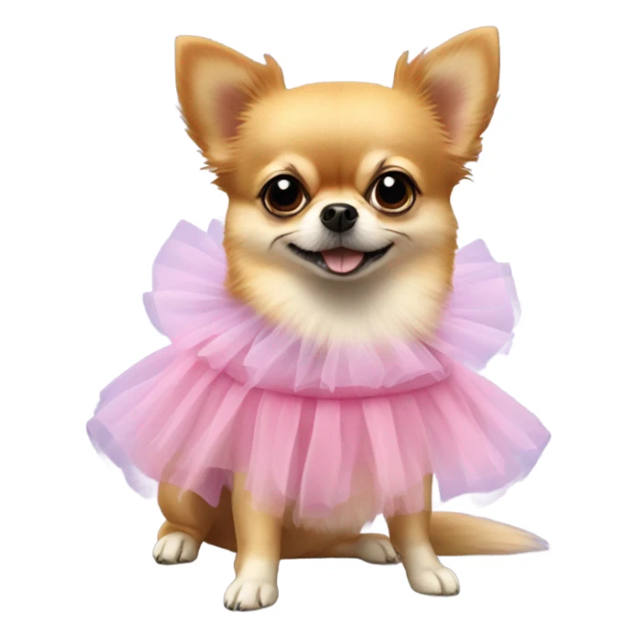 Pomeranian chihuahua in a tutu sticker