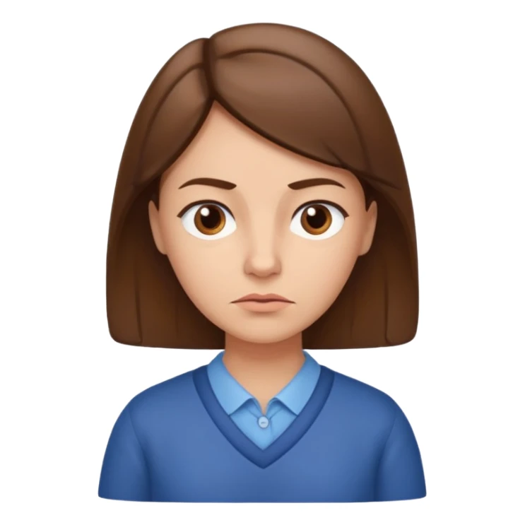 A thoughtful kindergardenteacher with a raised eyebrow and questioning look. sticker