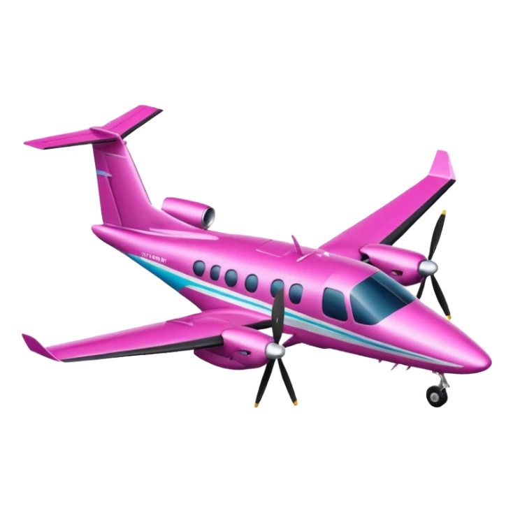 tiny pink (RGB: 220, 20, 120) tapered wing turboprop aircraft sticker