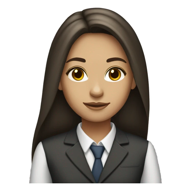 brunette girl with long hair in corporate attire sticker