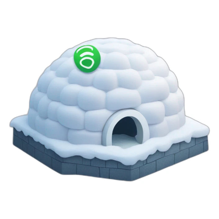 spotify symbol on top of igloo sticker